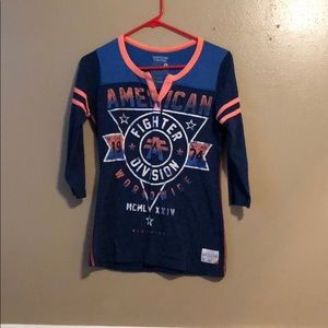 American fighter 3/4 sleeve
